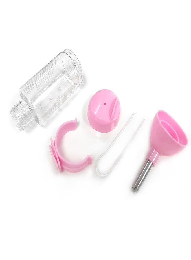 Shudyear 3 in 1 Pet Automatic Water Dispenser PP Water Bottle No Drip Small Pet Water Bottle for Dwarf Hamster Mouse Rat Hedgehog (Pink) - Image 5