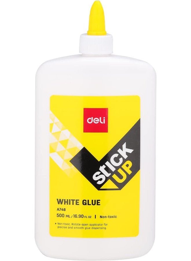 White Glue 500ml, Multipurpose Adhesive for Home, School, and Office