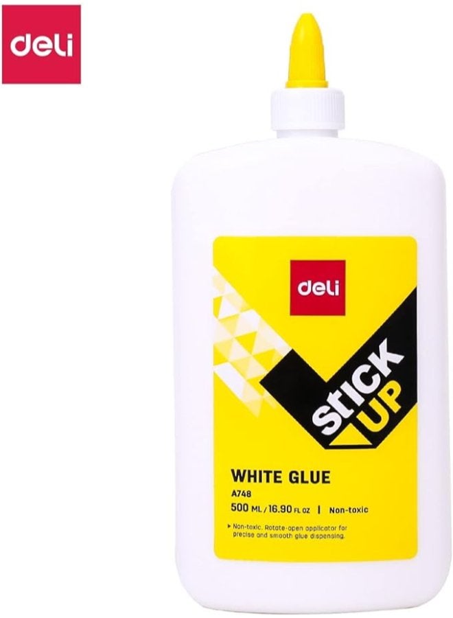 White Glue 500ml, Multipurpose Adhesive for Home, School, and Office