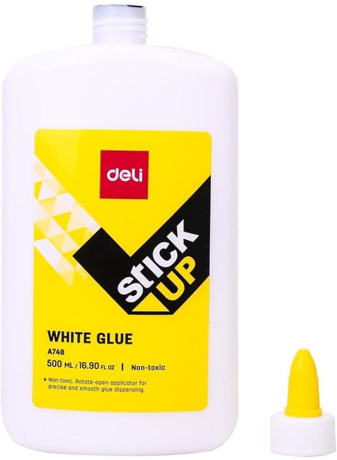 White Glue 500ml, Multipurpose Adhesive for Home, School, and Office
