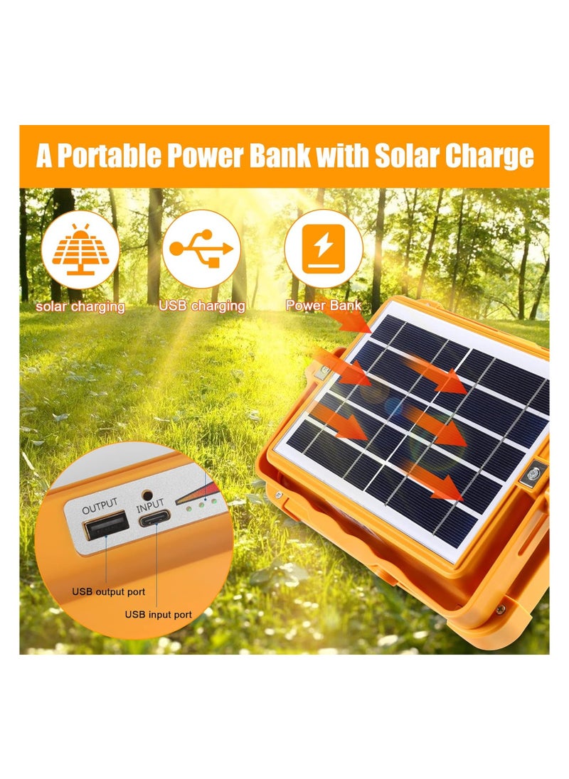 Generic 100W LED Rechargeable Work Light – Solar Portable Floodlight with 12500mAh Battery – 4 Modes – Emergency Spotlight for Camping, Car Repair, Hiking  - Image 3