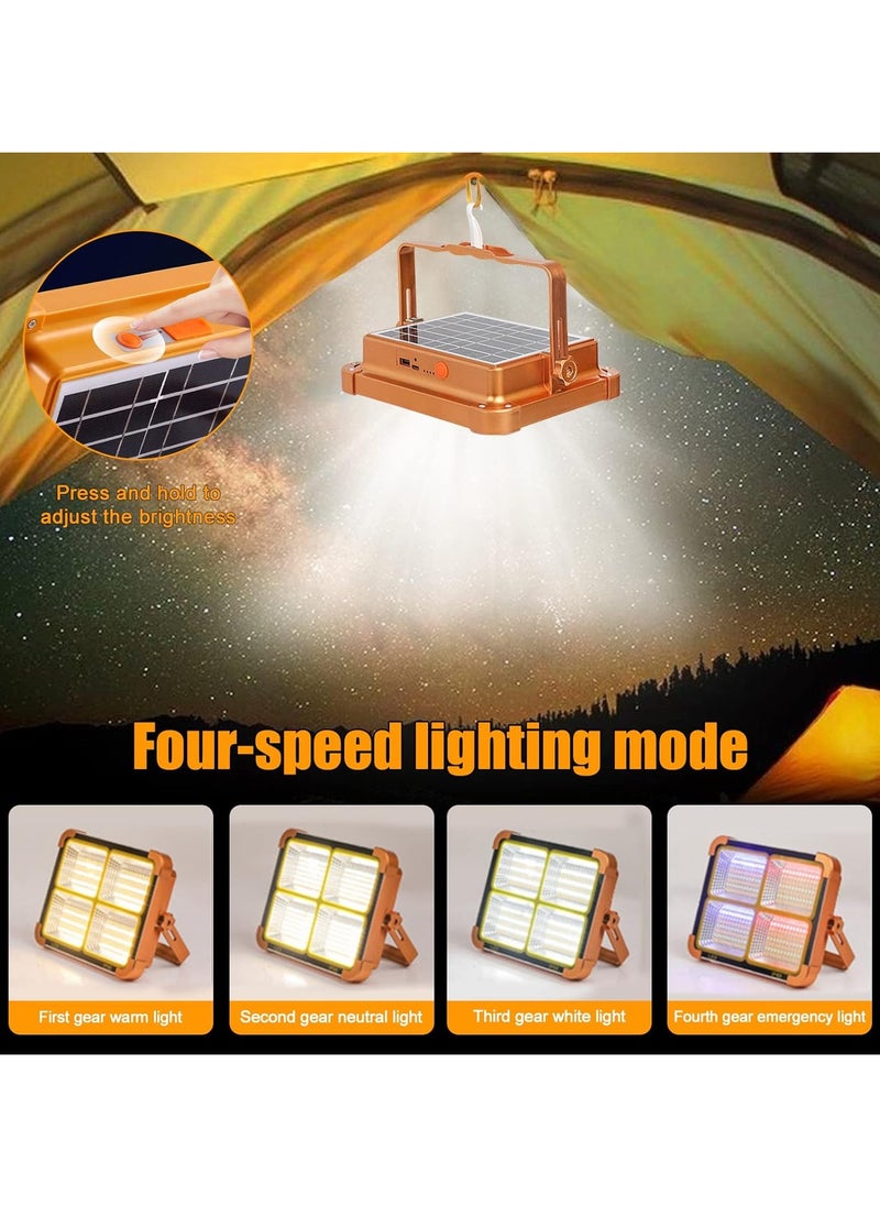 Generic 100W LED Rechargeable Work Light – Solar Portable Floodlight with 12500mAh Battery – 4 Modes – Emergency Spotlight for Camping, Car Repair, Hiking  - Image 2