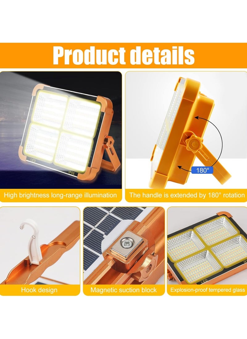 Generic 100W LED Rechargeable Work Light – Solar Portable Floodlight with 12500mAh Battery – 4 Modes – Emergency Spotlight for Camping, Car Repair, Hiking  - Image 4