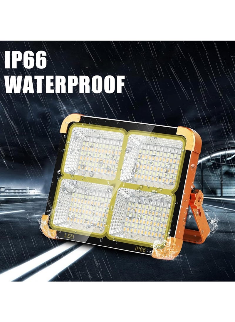 Generic 100W LED Rechargeable Work Light – Solar Portable Floodlight with 12500mAh Battery – 4 Modes – Emergency Spotlight for Camping, Car Repair, Hiking  - Image 5