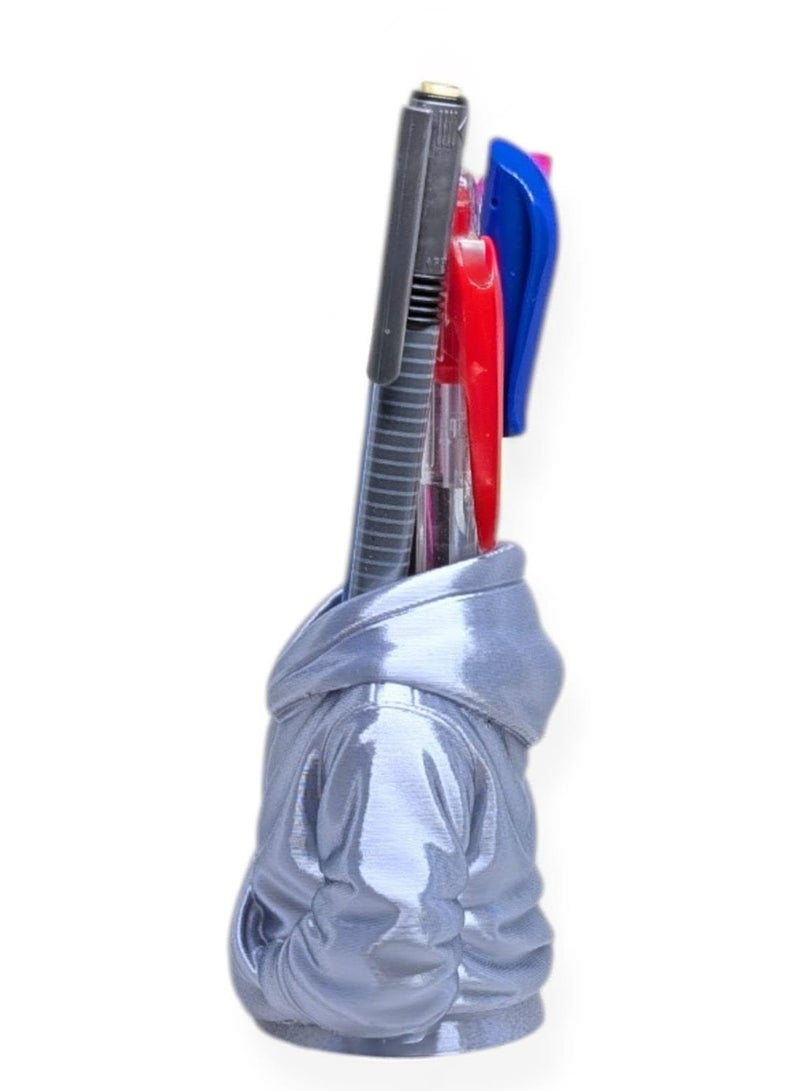 More Than a Pen Holder — A Desk Upgrade – Hoodie Style Pen Holder for Desk, Cute & Fun Pen Organizer, Pencil & Pen Holder Case for Home And Office Desk - Image 4