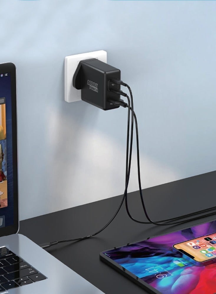 مور بور أكثر محول الطاقة 65W - USB-C PD و USB-A منافذ QC للشحن السريع - Image 2