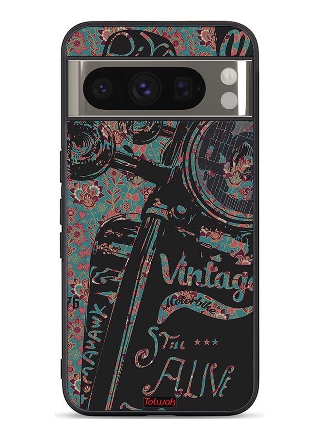 Tolwak Google Pixel 8 Pro Protective Case Cover Vintage Motorbike - Image 1