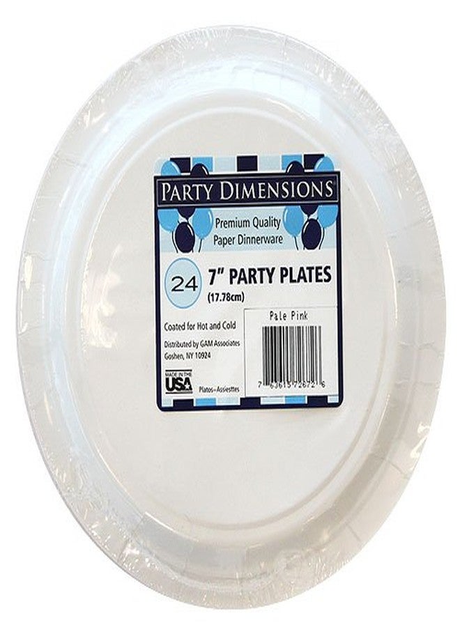 Party Dimensions 24 Count Paper Plate, 7-Inch, Pink - Image 3