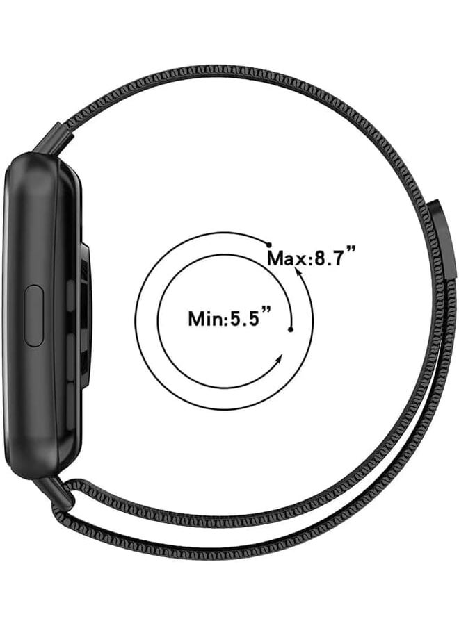 Dado - Milanese Stainless Steel Replacement Band Compatible With Huawei Fit 2 Watch Mesh Type Magnetic Stainless Steel Strap - Image 1