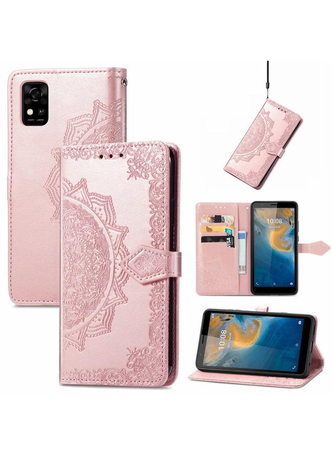 Case For ZTE Blade A31 Mandala Flower Embossed Horizontal Flip Leather Phone Case