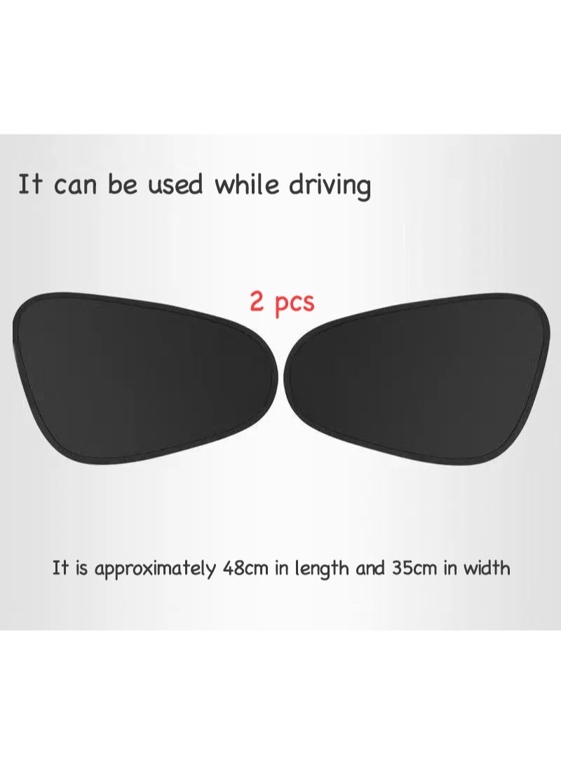 Magnetic Sun Shade for Car Windows 2-Piece Set, Universal Foldable Cover Blocks Heat & UV, Ideal for Desert Climate and Family Car Privacy - Image 2
