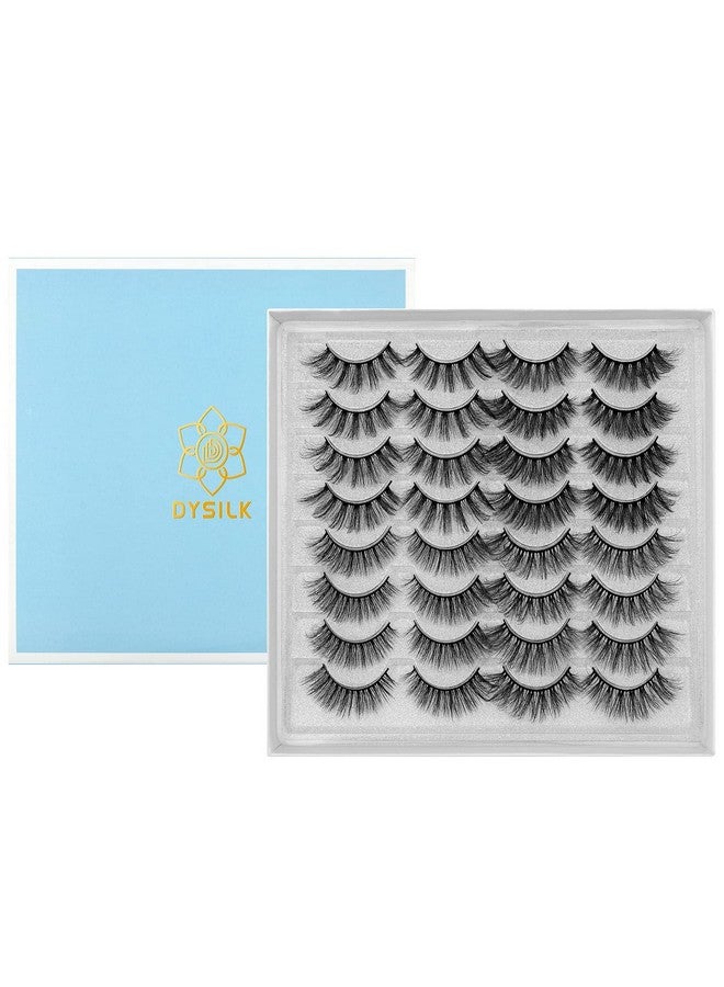 DYSILK False Lashes Mink 16 Pairs 6D 4 Styles Mixed Lashes Faux Eyelashes Wispy Fluffy Natural Look Fake Eyelashes Mink Lashes Soft Reusable Eye Lashes ; 15Mm 18Mm - Image 2