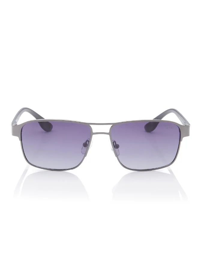 Lee Cooper Polarized Sunglasses G15 Frame Matte Gun Mirror Lens 55mm  - LC1214C02