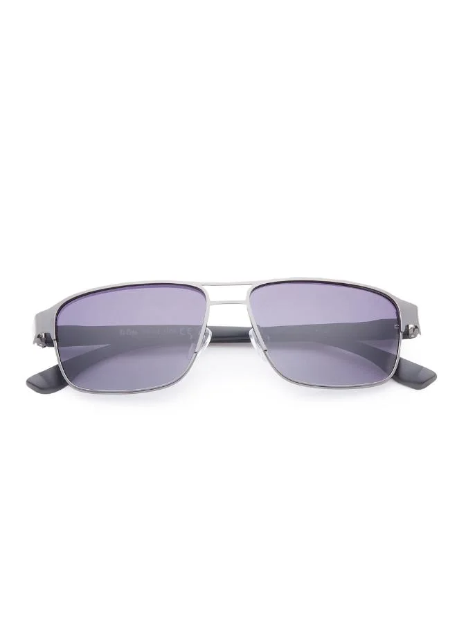 Lee Cooper Men's Polarized Sunglasses G15 Frame Matte Gun Mirror Lens 55mm  - LC1214C02