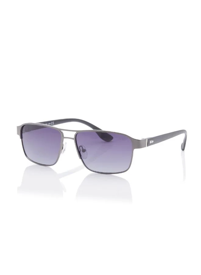 Lee Cooper Polarized Sunglasses G15 Frame Matte Gun Mirror Lens 55mm  - LC1214C02