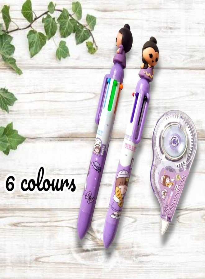 CREATIVE PENCIL Stationery Set for Kids, Girls, Boys - School Art Kit Pencil, Pouch, Eraser, Sharpener Colors Birthday Return Gifts (purple) - Image 2