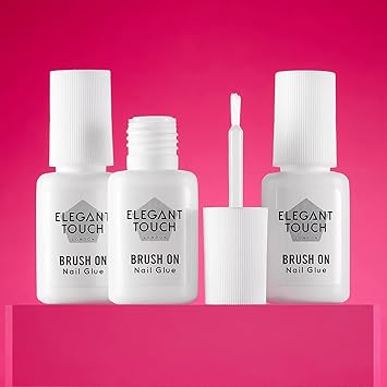 Elegant Touch Brush On Nail Glue Clear 6ml Packaging may vary Pack of 2 - Image 3