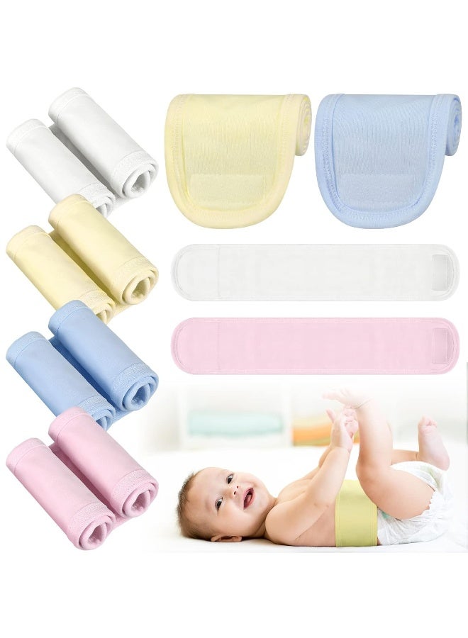 Giegxin حزام حماية سرة الطفل القطني 8 قطع من جيغكسين للأطفال الرضع، حزام سرة جديدة للمواليد من 0-12 شهر، 4 أنماط - Image 1