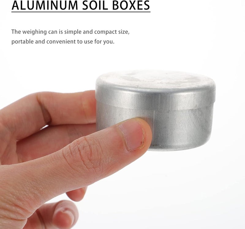 klarako 3pcs Laboratory Aluminum Box Gift Storage Container Gift Containers Metal Tea Container Empty Aluminum Metal Empty Tin Cans Spice Container Aluminum Round Tin Scales Accessories - Image 2