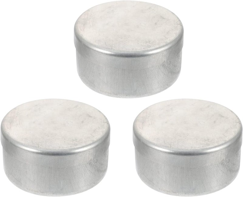 klarako 3pcs Laboratory Aluminum Box Gift Storage Container Gift Containers Metal Tea Container Empty Aluminum Metal Empty Tin Cans Spice Container Aluminum Round Tin Scales Accessories - Image 1