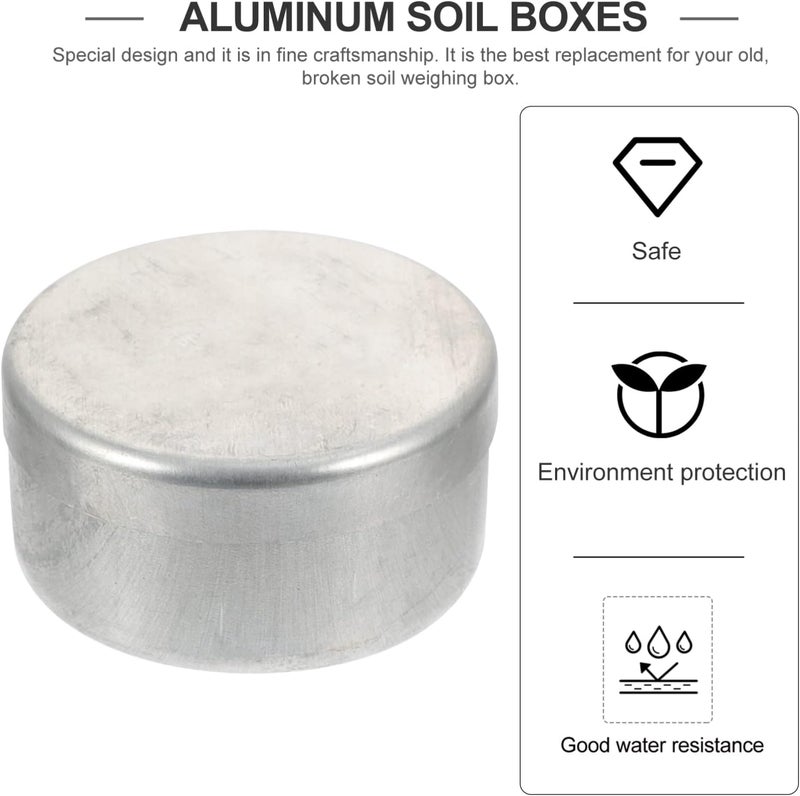 klarako 3pcs Laboratory Aluminum Box Gift Storage Container Gift Containers Metal Tea Container Empty Aluminum Metal Empty Tin Cans Spice Container Aluminum Round Tin Scales Accessories - Image 5