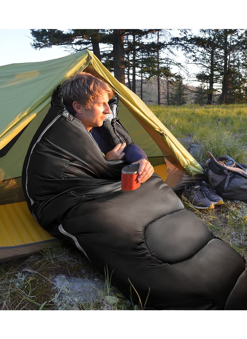 Mereza Single Sleeping Bag - Lightweight Waterproof Adult and Kids Camping Sleeping Bag with Compression Bag, 1 Small Sleeping Pillow, Backpacking Sleeping Bag for Outdoor Camping, Hiking and Travel  - Image 5