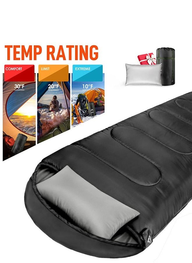Mereza Single Sleeping Bag - Lightweight Waterproof Adult and Kids Camping Sleeping Bag with Compression Bag, 1 Small Sleeping Pillow, Backpacking Sleeping Bag for Outdoor Camping, Hiking and Travel  - Image 4