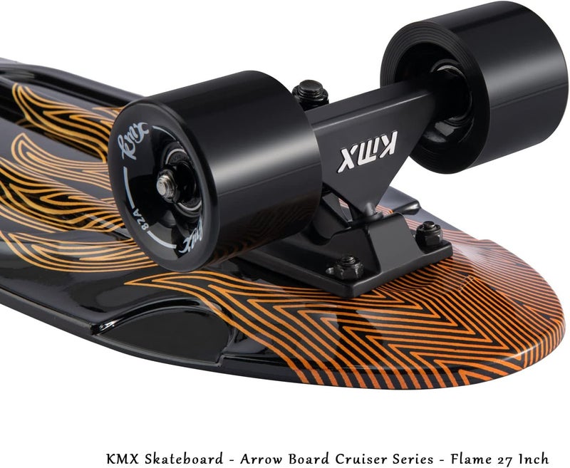 KMX Skateboard 22 and 27 Inch, Classic Mini Cruiser Skateboard for Boys, Girls, Kids, Students, Adults, Teens, Mini Cruiser Board for Beginners and Advanced - Image 2