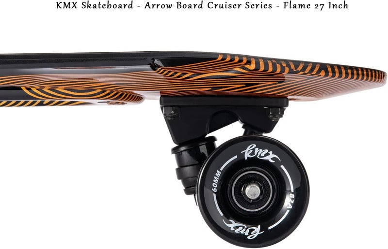 KMX Skateboard 22 and 27 Inch, Classic Mini Cruiser Skateboard for Boys, Girls, Kids, Students, Adults, Teens, Mini Cruiser Board for Beginners and Advanced - Image 3