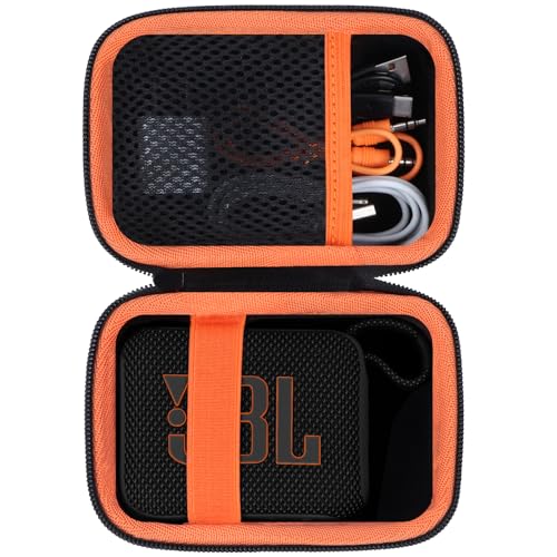 Lebakort Hard Case Compatible with JBL GO 4 GO 3 Portable Speaker (Black Case) - Image 1