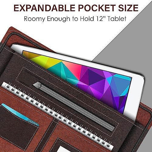 FEDUS 40 Leafs Multipurpose Leatherette Professional File Folders for Certificates,Documents Holder, Document Bag,Portfolio, Executive File A4 Size Documents Holder with for Men and Women (40 Leaf) - Image 2