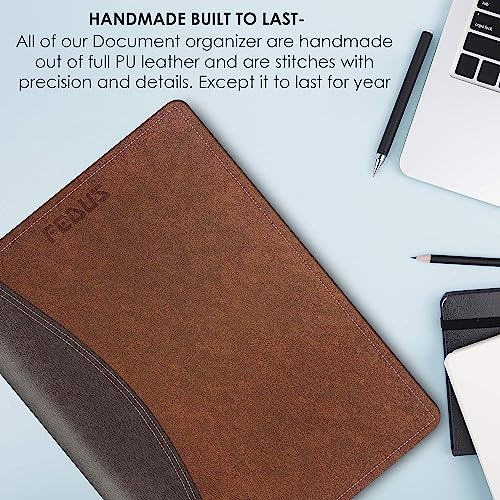 FEDUS 40 Leafs Multipurpose Leatherette Professional File Folders for Certificates,Documents Holder, Document Bag,Portfolio, Executive File A4 Size Documents Holder with for Men and Women (40 Leaf) - Image 4