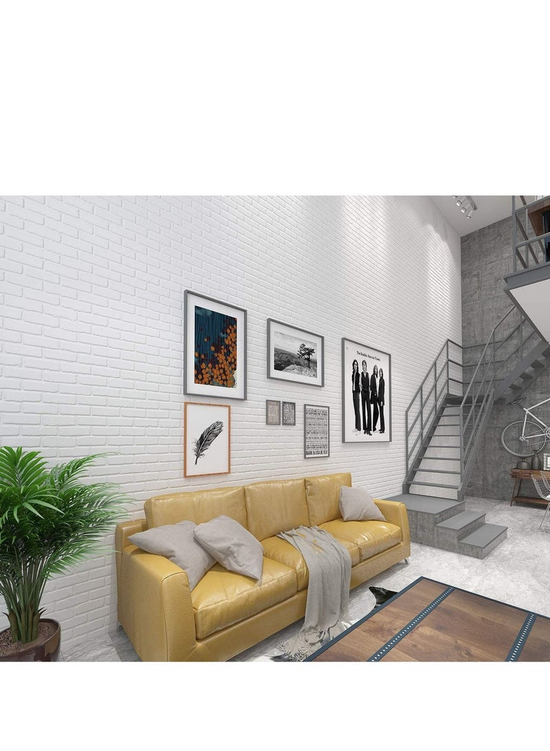 Cool Baby 10PC 3D Wall Sticker Self-Adhesive Wall Panels Waterproof PE Foam White Wallpaper for Living Room TV Wall and Home Decor  - Image 2
