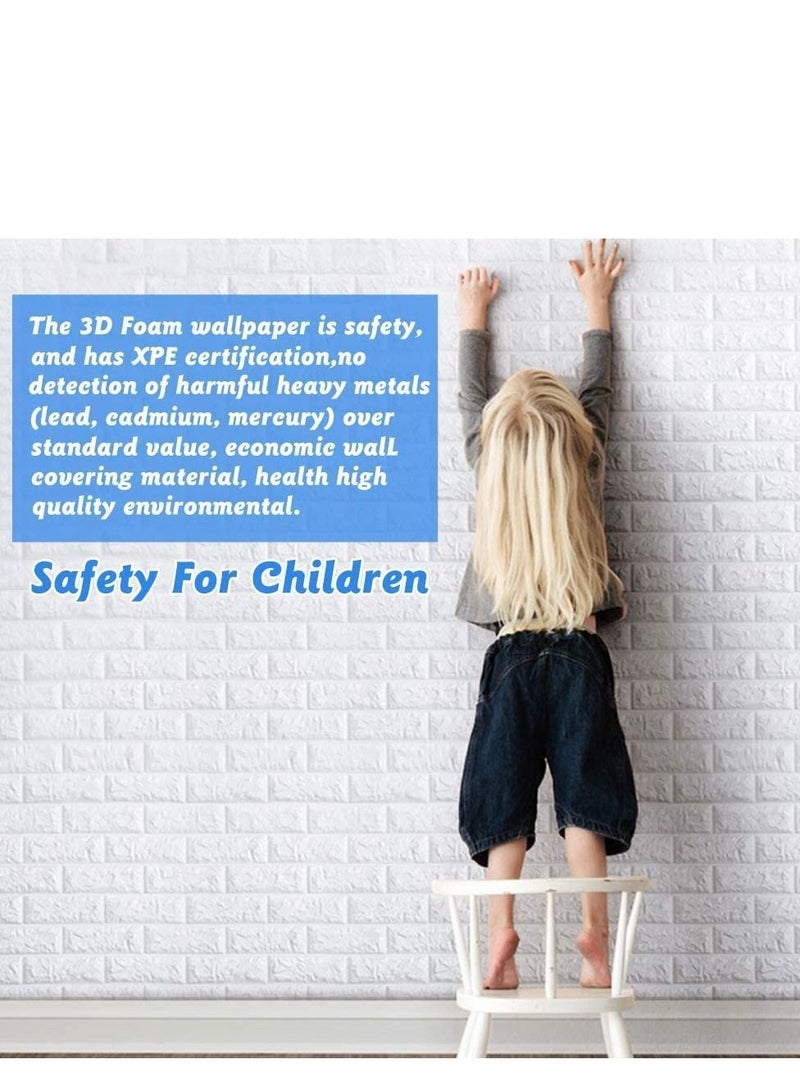 Cool Baby 10PC 3D Wall Sticker Self-Adhesive Wall Panels Waterproof PE Foam White Wallpaper for Living Room TV Wall and Home Decor  - Image 3