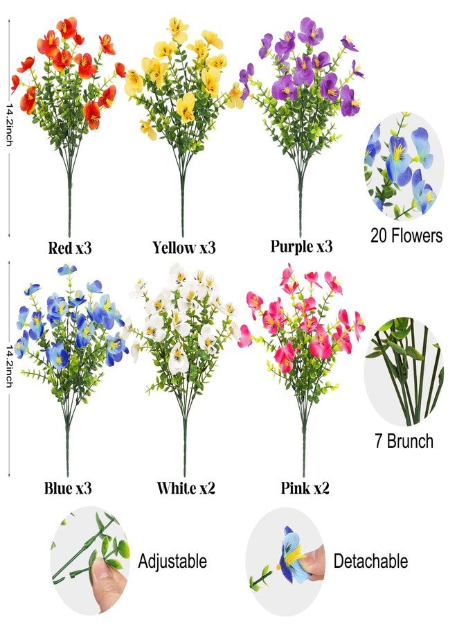 Besteek 16 Bundles Artificial Flowers for Outdoors Decoration, Fake Pansy Flowers UV Resistant Silk Faux Pansies Spring Plants for Outside Planter Window Box Front Door Yard Home Decor, Mixed Colors - Image 2