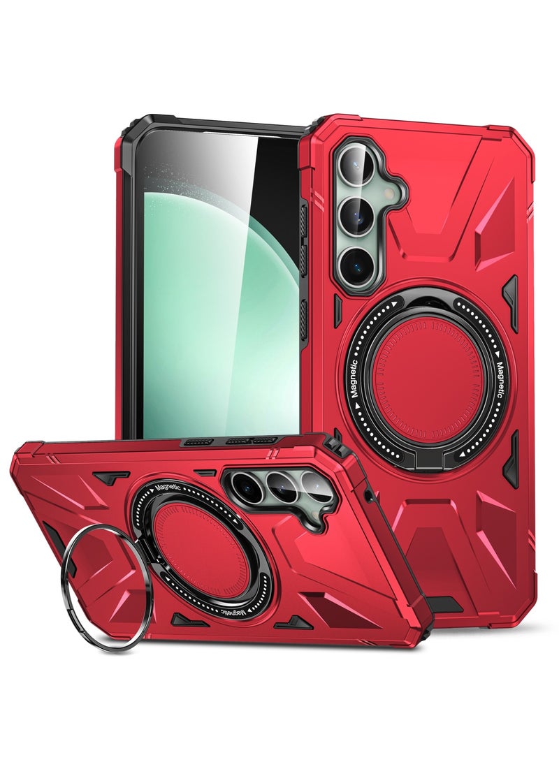 GOLDEN MASK GOLDEN MASK For Samsung Galaxy A14/A14 5G Case Mag-Safe Magnetic Shockproof Phone Case with Ring Holder (Red) - Image 1