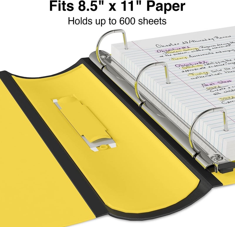 Staples 3inch 3Ring Better Binder Yellow 2Pack ST55895CCVS - Image 4
