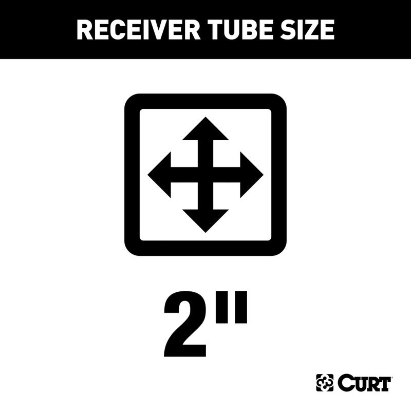 Curt CURT 13434 Class 3 Trailer Hitch, 2-Inch Receiver, Fits Select Jeep Gladiator JT Pickup Truck, Black - Image 2
