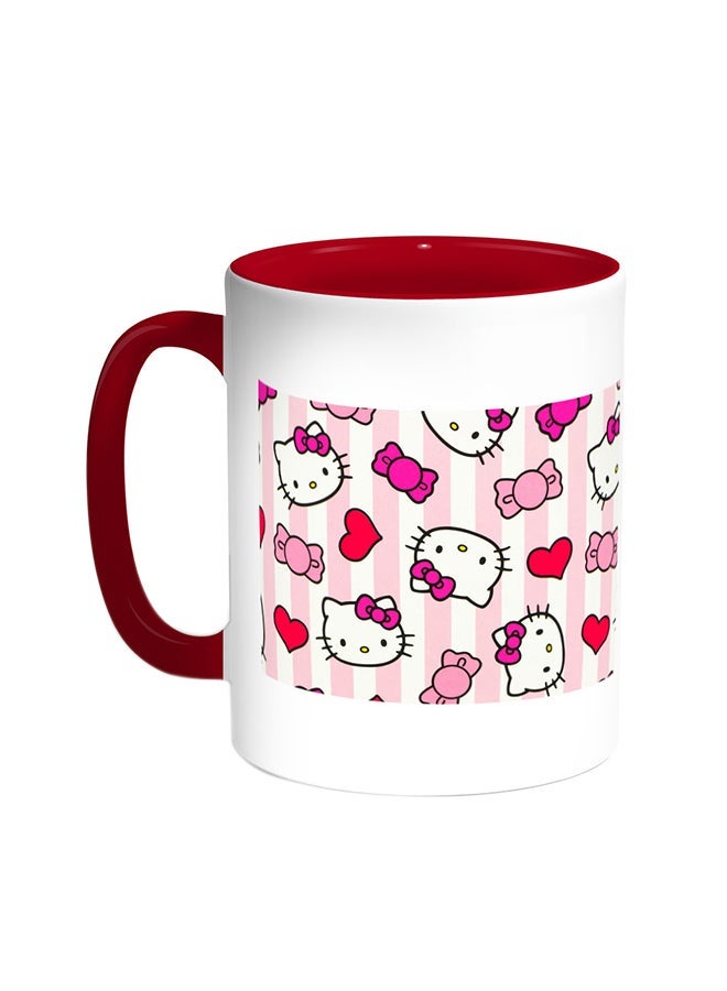 RYN Hello Kitty Printed Coffee Mug Red/White 11ounce