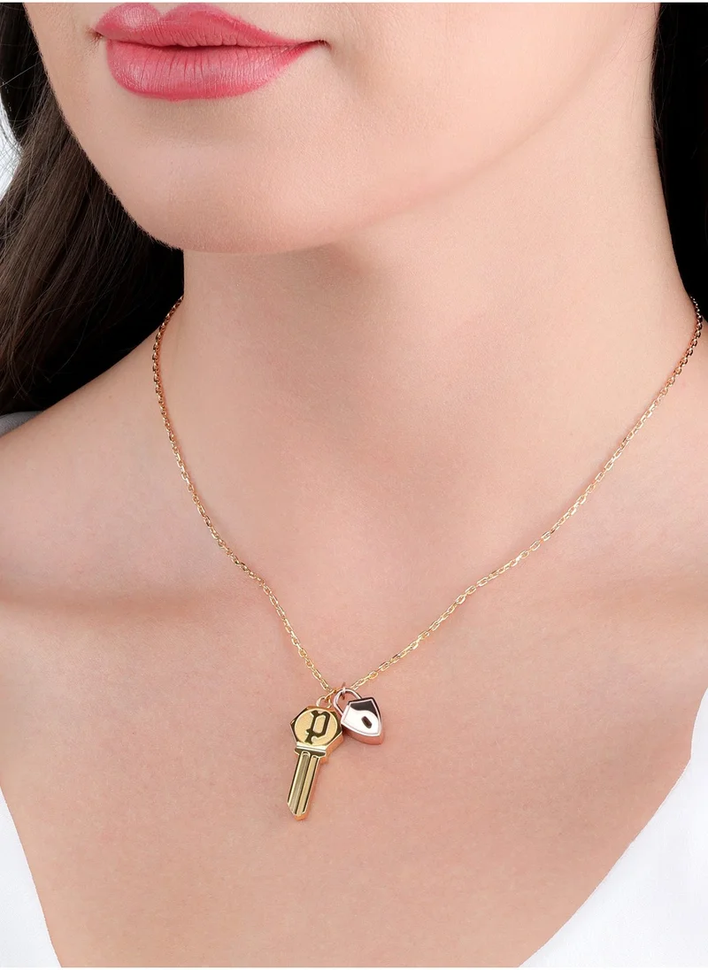 POLICE necklace For Women in Gold color