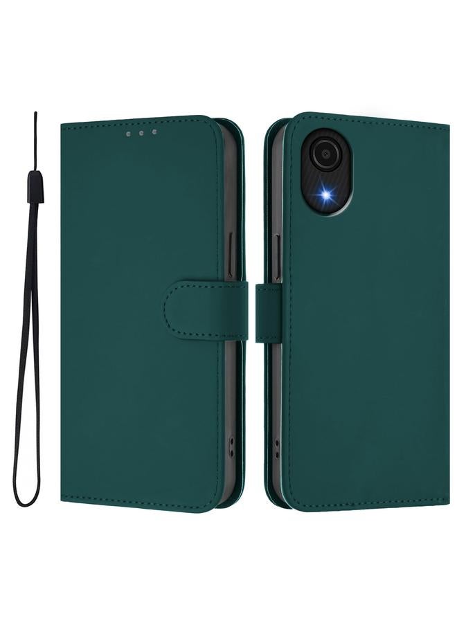 S-TOP Case For Samsung Galaxy A04 Core / A03 Core Skin Feel Solid Color Leather Phone Case with Lanyard - Image 2