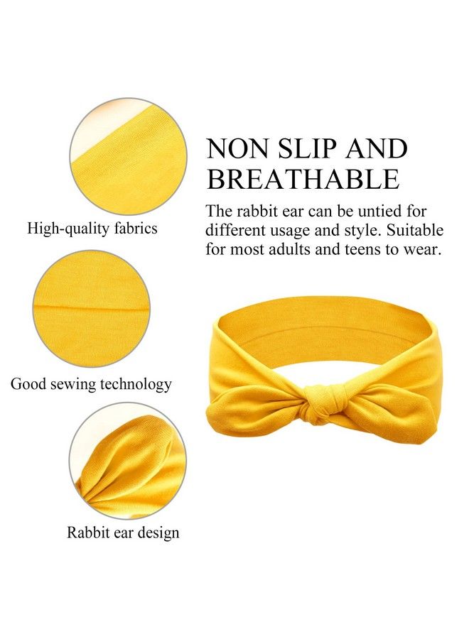 Huachi 12 حزمة من أربطة الرأس على شكل قوس للنساء، أربطة شعر مرنة، رباط رأس معقود، آذان أرنب، عمامة، موضة، رياضة، إكسسوارات شعر لطيفة - Image 4