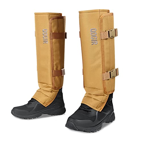 QOGIR Snake Gaiters for Hunting: Durable Snake Guards, Snake Gaiter Leggings for Men & Women, Snake Bite Protection for Lower Legs, Snake Proof Gaiters with Adjustable Size(Mud Color) - Image 1