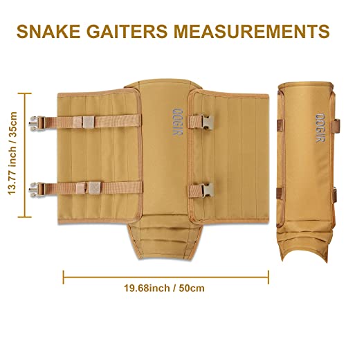 QOGIR Snake Gaiters for Hunting: Durable Snake Guards, Snake Gaiter Leggings for Men & Women, Snake Bite Protection for Lower Legs, Snake Proof Gaiters with Adjustable Size(Mud Color) - Image 4