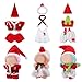 Simgoing 3 Pack Christmas 17cm Doll Clothes Set Cute Santa Stylish Outfit for Christmas Dressed up Doll Accessories Not Included Dolls - Image 2