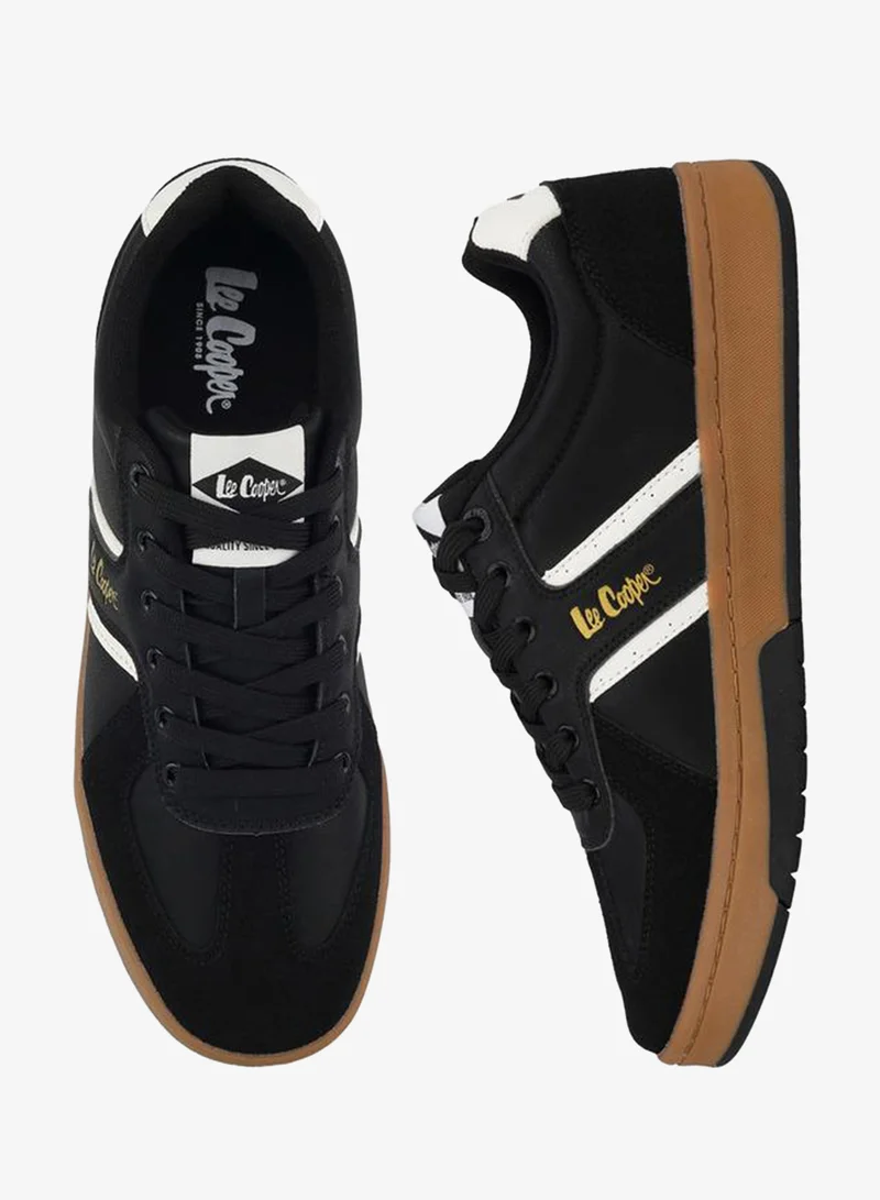 لي كوبر Men Logo Print Lace-Up Sneakers