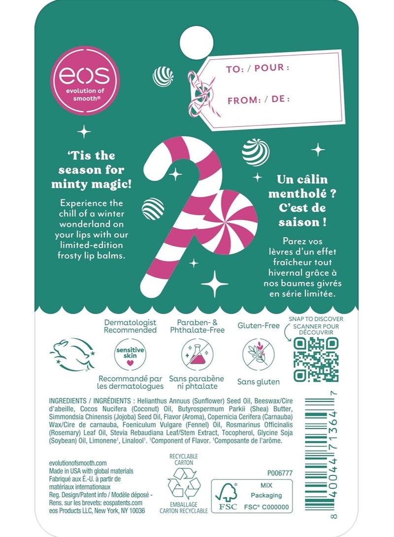 EOS Holiday Lip Balm Sticks Peppermint Twist & Candy Cane Swirl 0.14 oz, 2 Pack - Image 3