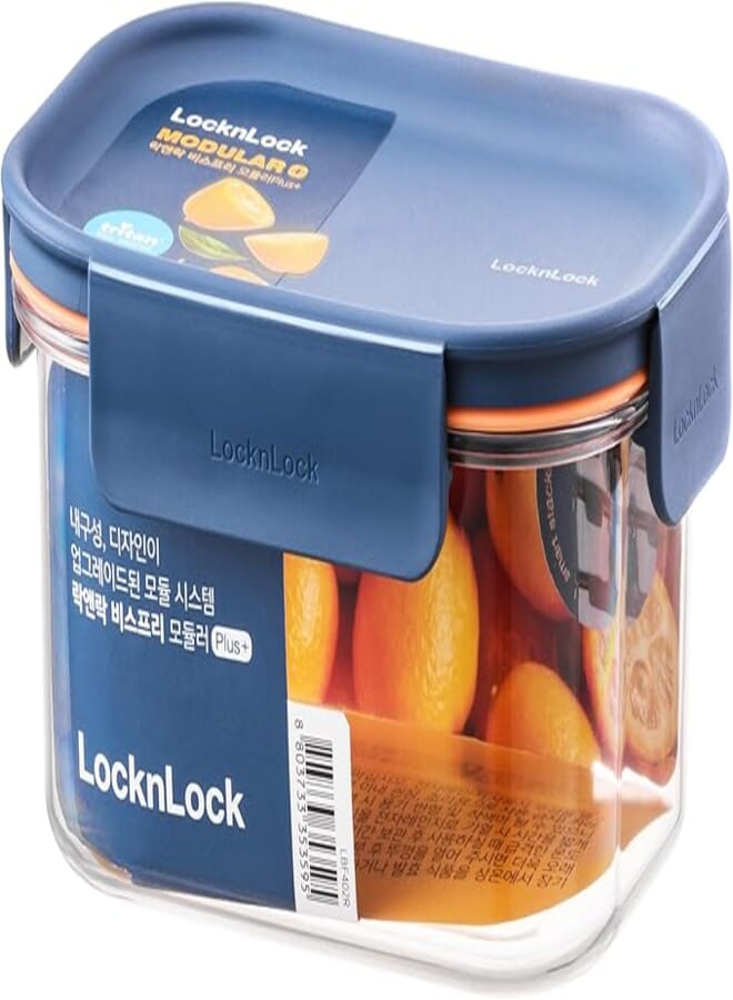Locknlock Bisfree Modular Plus Rectangular Container 450 ml Navy