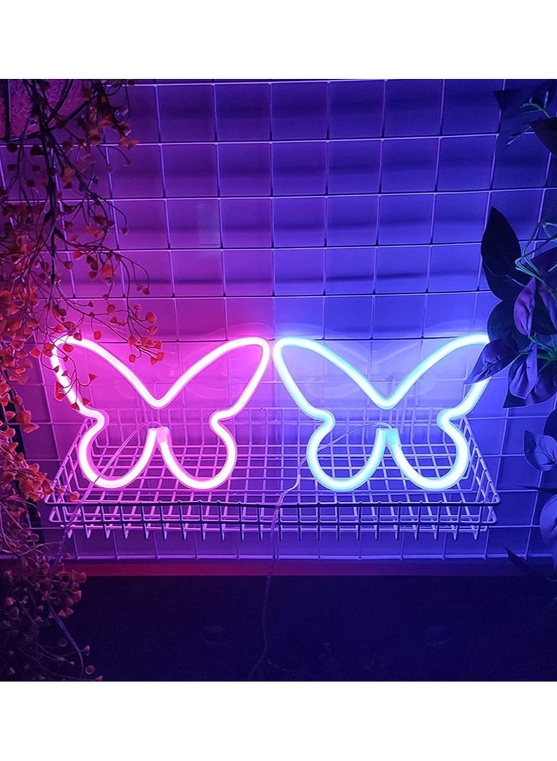 Captaintech Neon Lights Led Lamp Signs Butterfly Neon Light Room Decor Aesthetic Led Light Butterfly Night Light for Bedroom Bar Hotel Party Wedding Party Kids Room Game Room Wall Art Decoration - Image 4