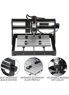 توبليو مجموعة جهاز التوجيه CNC 30*18 Pro مع التحكم GRBL، وحدة تحكم ثلاثية المحاور، وحدة ليزر 80 واط، آلة نقش للحفر على البلاستيك والجلد والأكريليك والنحاس والمعادن الطرية، للنقش، القطع، والتصنيع على الخشب، بعمل XYZ.  - Image 5